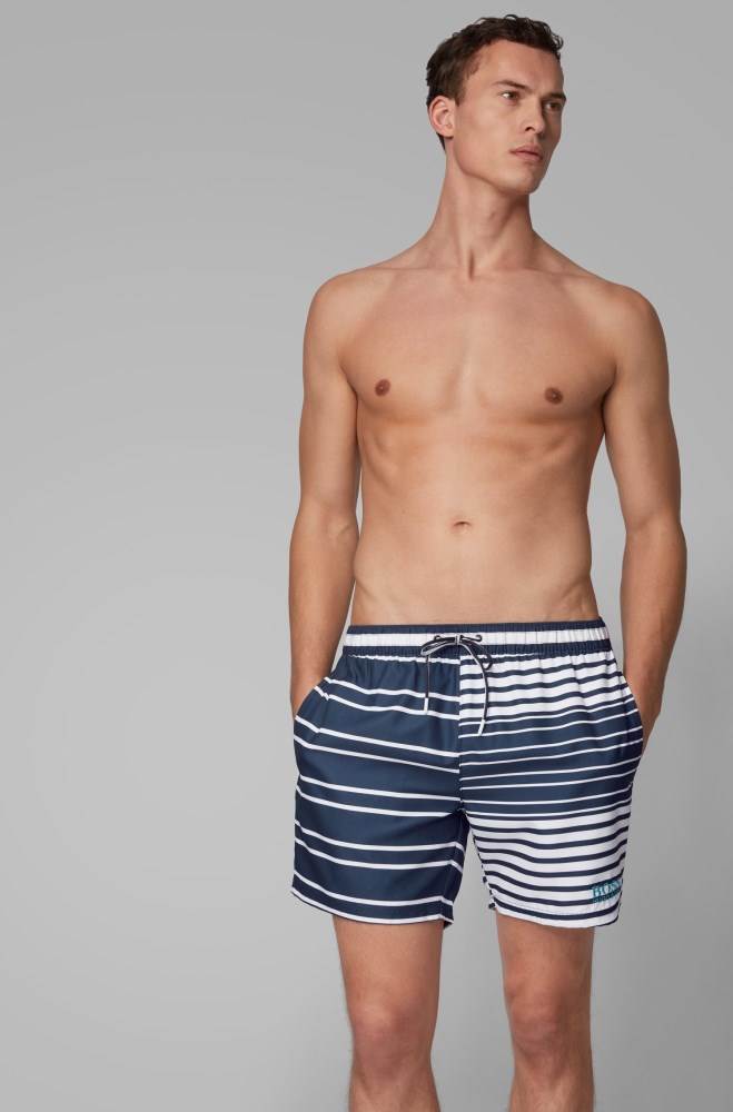 Hugo Boss Quick-dry swim shorts Blå | 0XFZtpmG