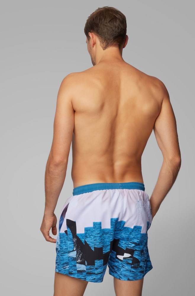 Hugo Boss Quick-dry swim shorts Blå | GdtnTkLH