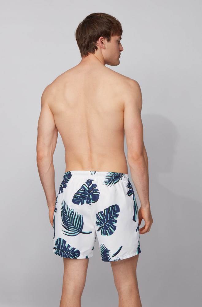 Hugo Boss Quick-dry swim shorts Hvite | LsrzfDHk