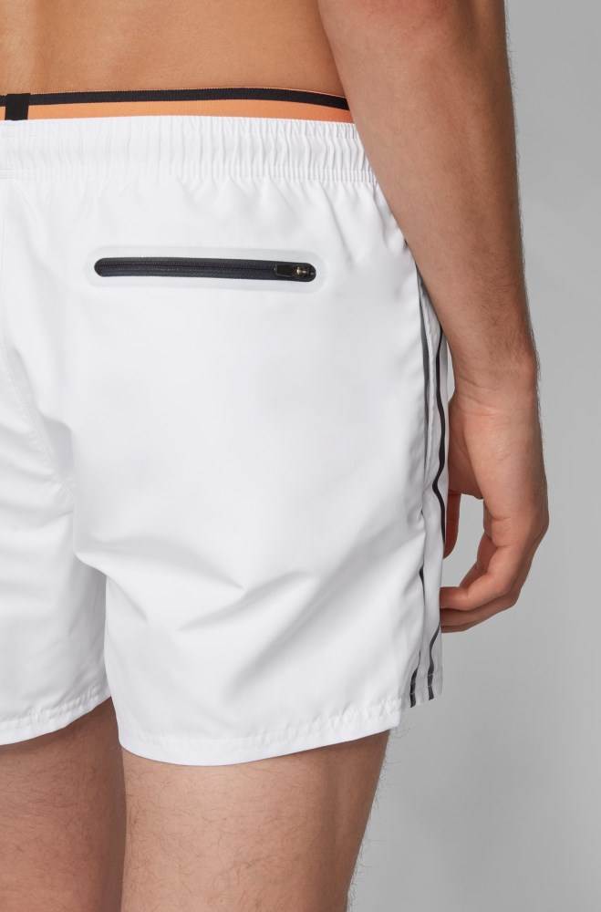 Hugo Boss Quick-dry swim shorts Hvite | b8Ap0zY8