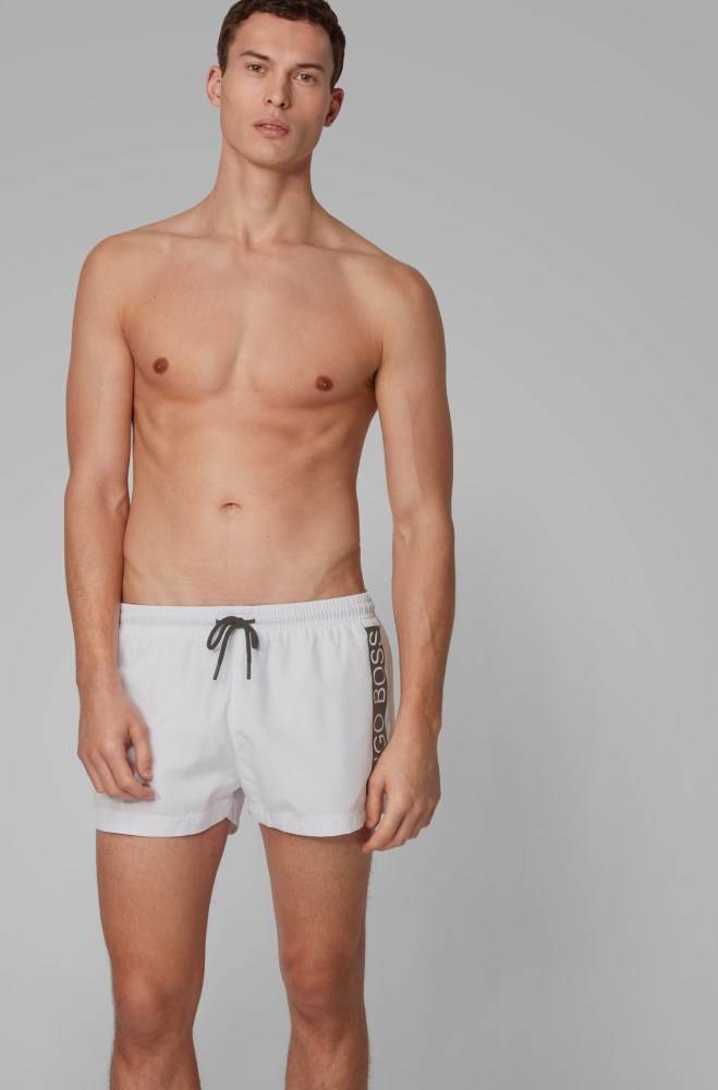 Hugo Boss Quick-dry swim shorts Hvite | tyXufn7n