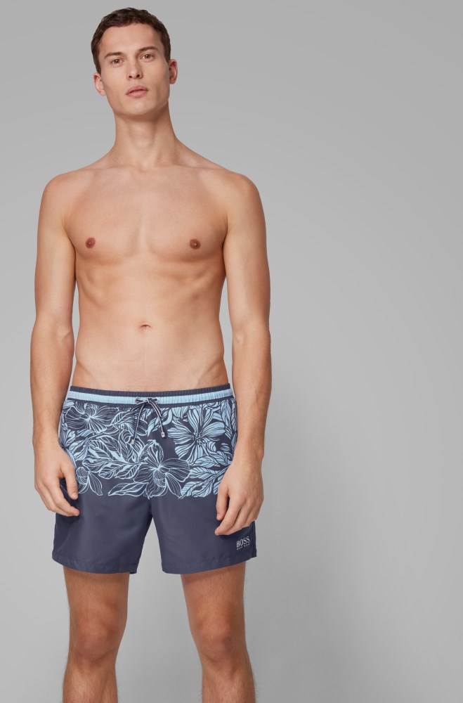 Hugo Boss Quick-dry swim shorts Lyse Blå | JgtjQDHR