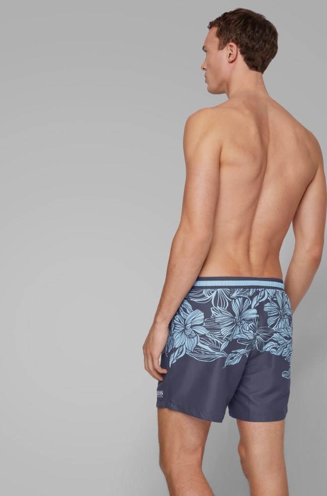 Hugo Boss Quick-dry swim shorts Lyse Blå | JgtjQDHR