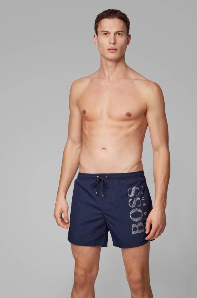 Hugo Boss Quick-dry swim shorts Mørke Blå | dQIr4Oag