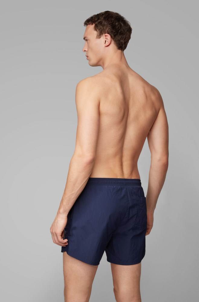 Hugo Boss Quick-dry swim shorts Mørke Blå | dQIr4Oag