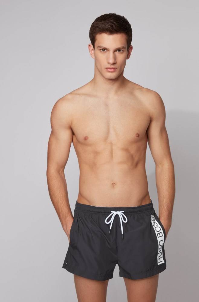 Hugo Boss Quick-dry swim shorts Svarte | 1DU7zpL3