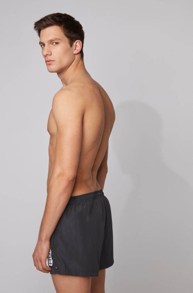 Hugo Boss Quick-dry swim shorts Svarte | 1DU7zpL3