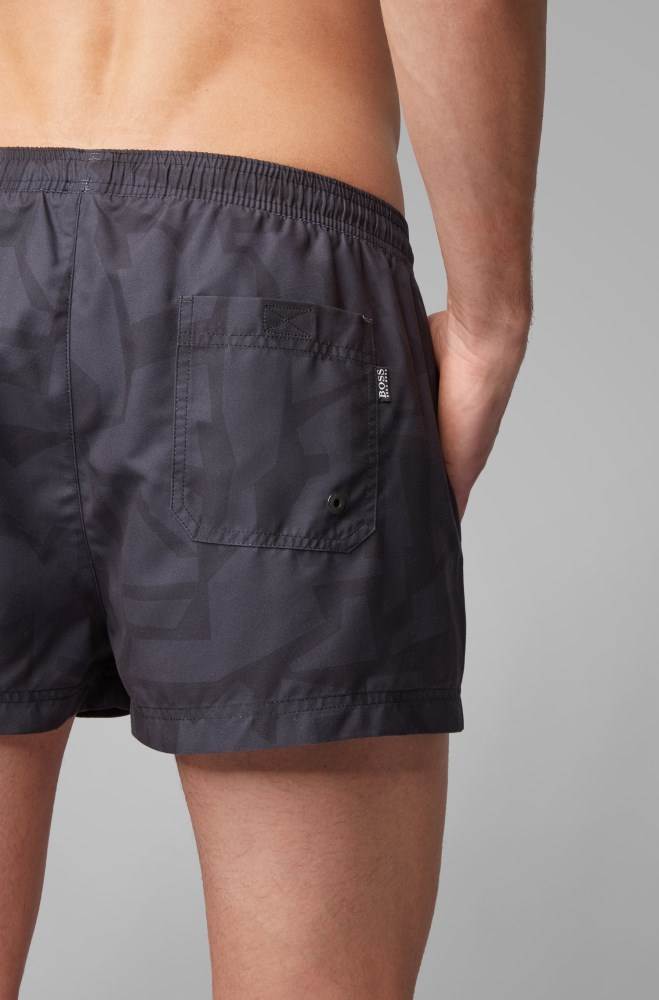 Hugo Boss Quick-dry swim shorts Svarte | TSQlDk40