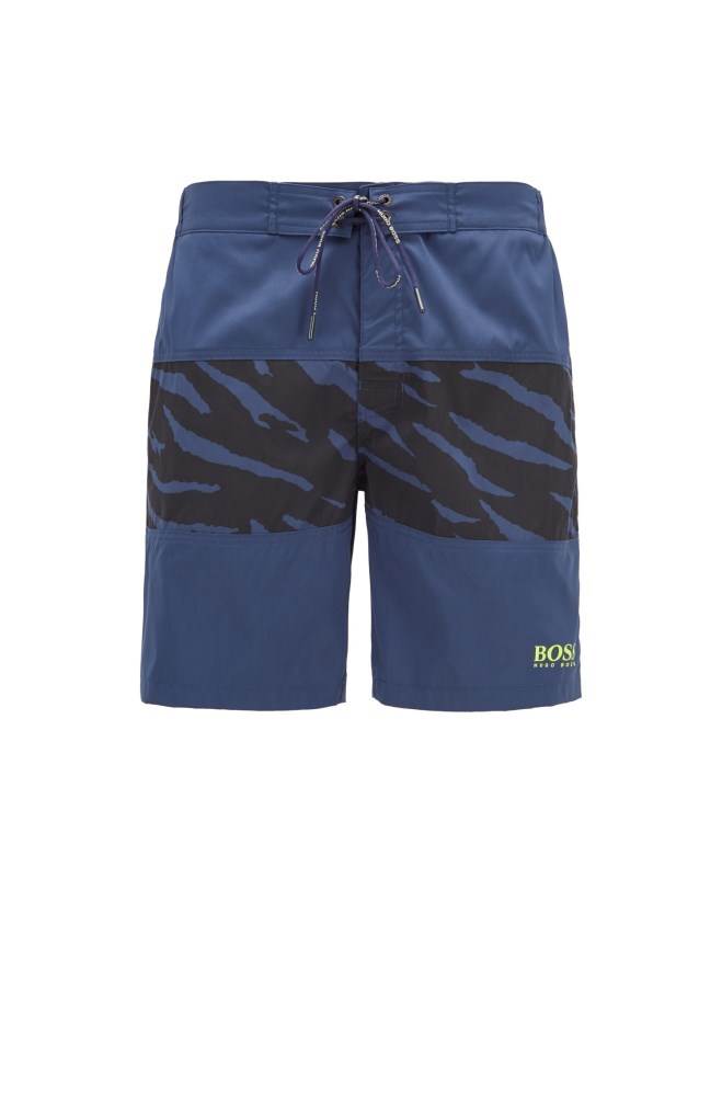 Hugo Boss Quick-drying board-style swim shorts Mørke Blå | sJ0Y5dIj