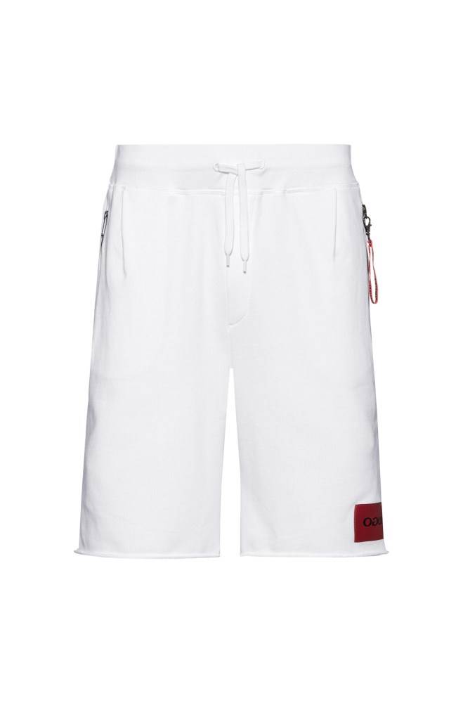 Hugo Boss Raw-hem shorts Hvite | cEyVh37Q