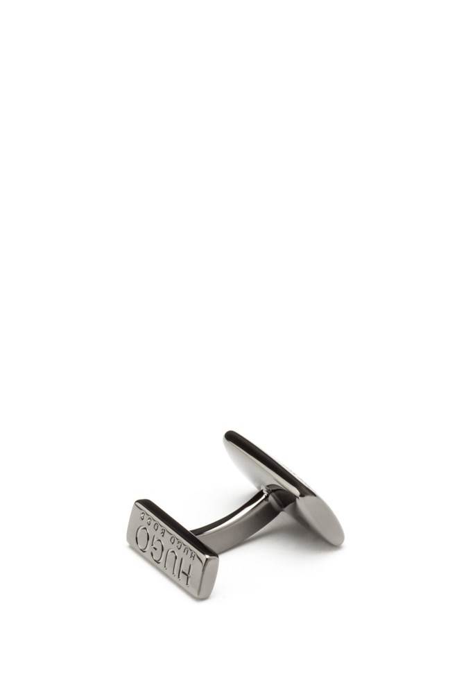 Hugo Boss Rectangular cufflinks Mørke Grå | VNBEGDNw