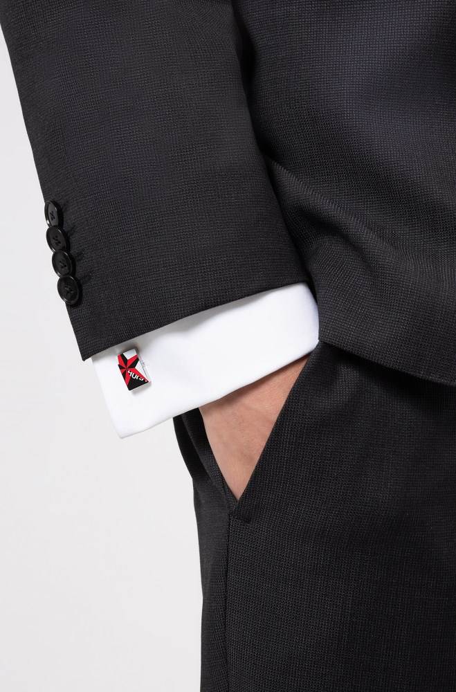 Hugo Boss Rectangular cufflinks Rød | 32ASTGNT