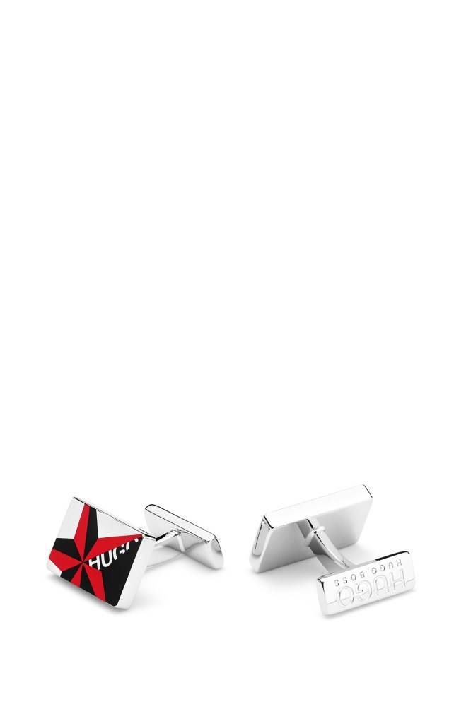 Hugo Boss Rectangular cufflinks Rød | 32ASTGNT