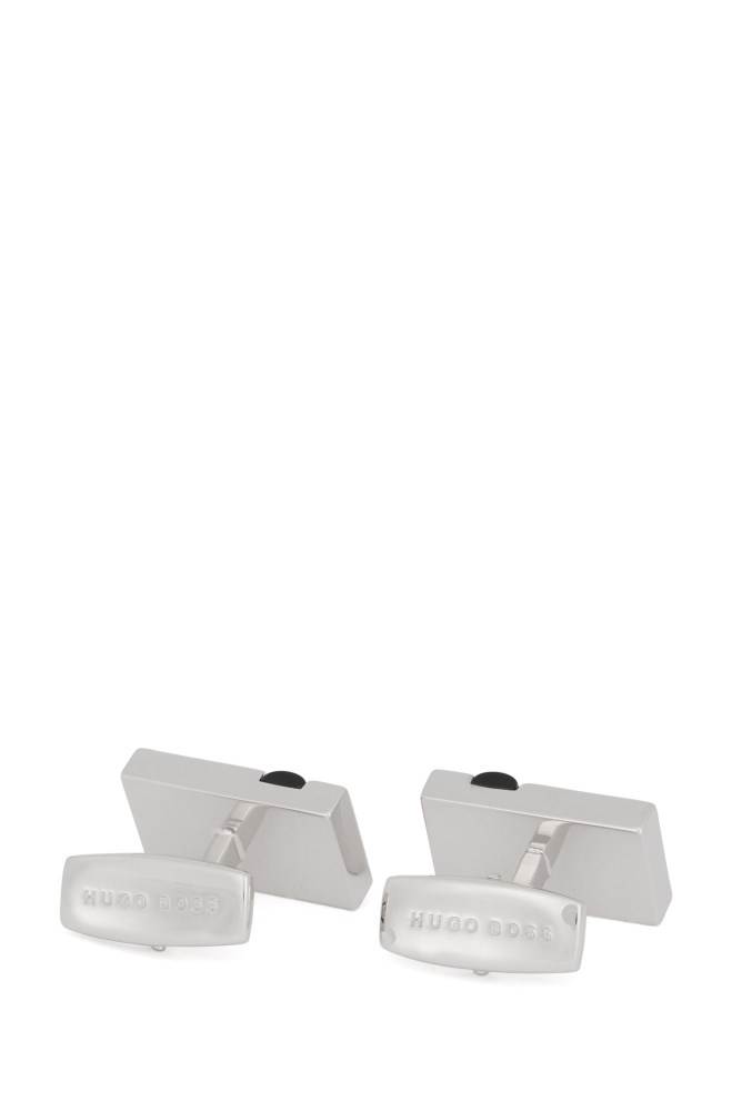 Hugo Boss Rectangular cufflinks Svarte | 9ISxdnYK