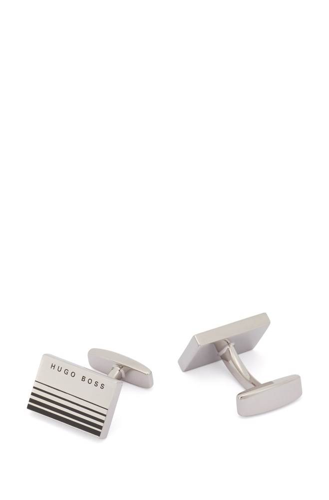 Hugo Boss Rectangular cufflinks Sølv | zRaEkuun