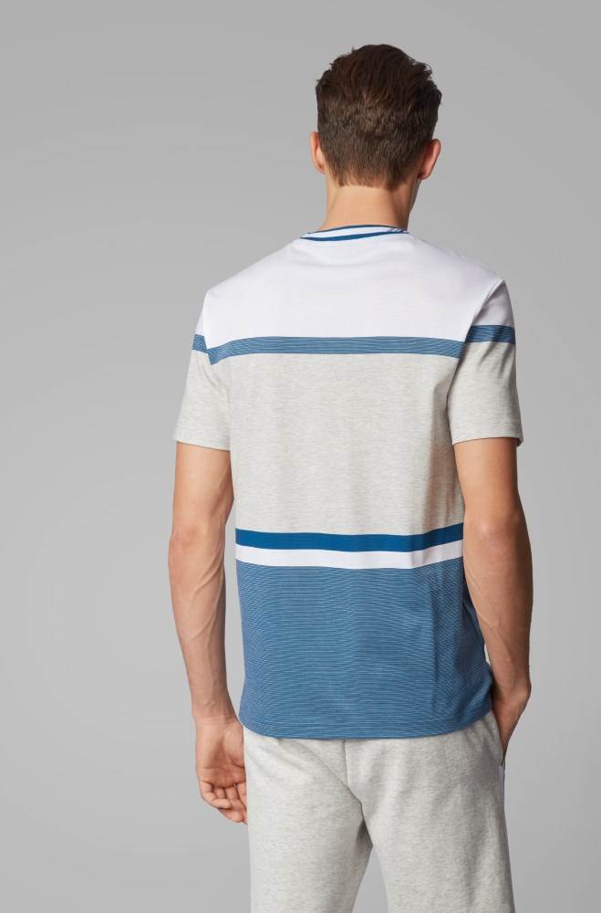 Hugo Boss Regular-fit T-shirt Blå | SlqW5G2v