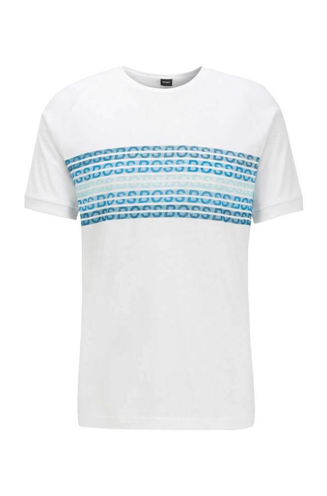 Hugo Boss Regular-fit T-shirt Hvite | F8SUFLAH