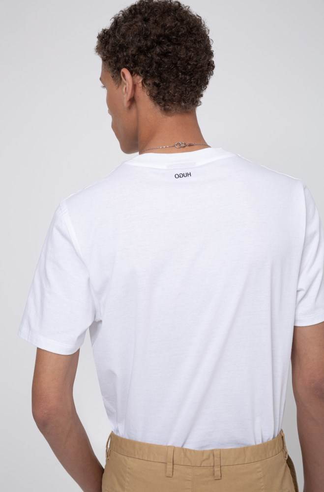 Hugo Boss Regular-fit T-shirt Hvite | UNhrJUz8