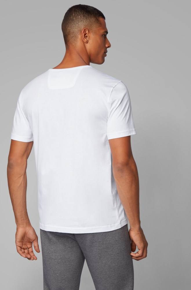 Hugo Boss Regular-fit T-shirt Hvite | dqR22WV2