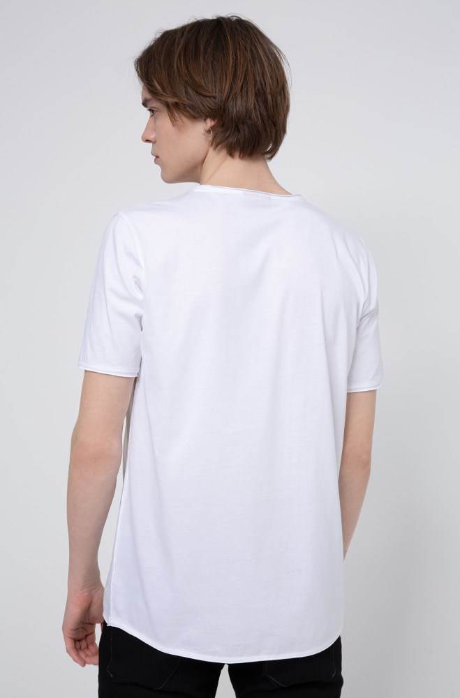 Hugo Boss Regular-fit T-shirt Hvite | oOdULwcJ