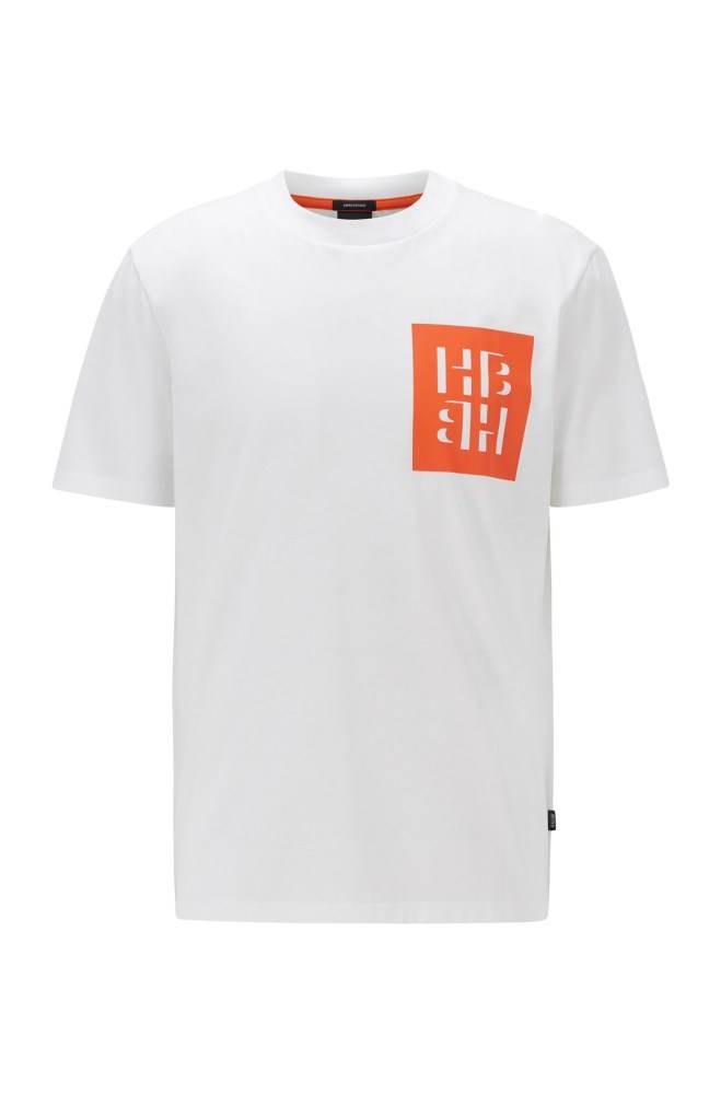 Hugo Boss Regular-fit T-shirt Hvite | tUNokLoT