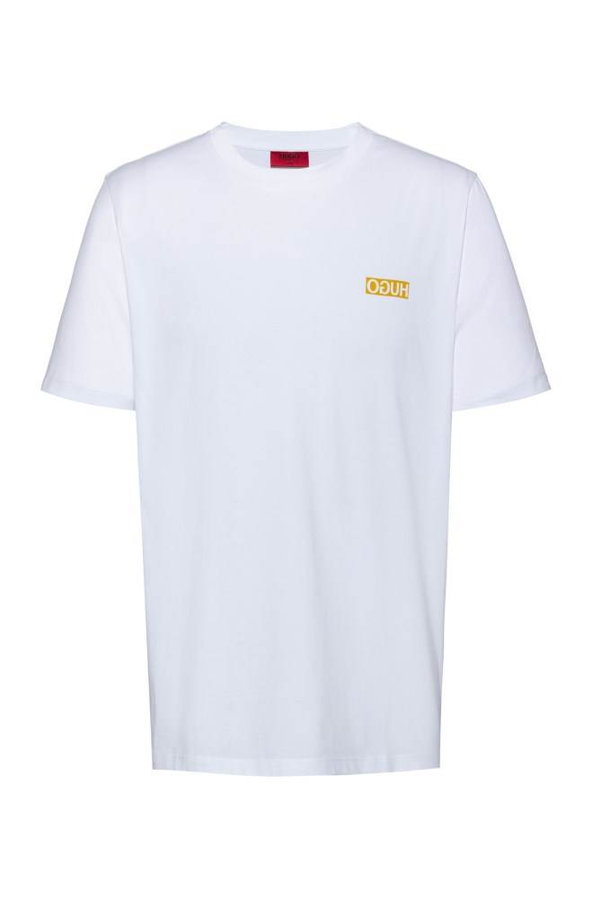 Hugo Boss Regular-fit T-shirt Hvite | uODlYLwx