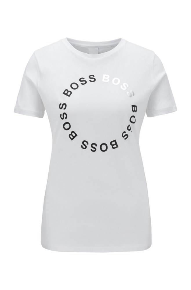 Hugo Boss Regular-fit T-shirt Hvite | xSGyHZNd