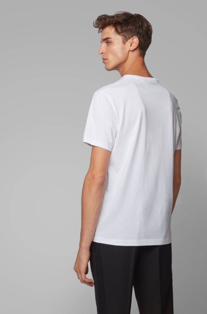 Hugo Boss Regular-fit T-shirt Hvite | ykIqXvgf