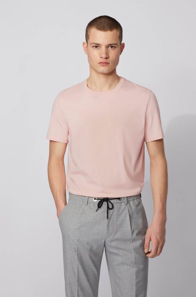 Hugo Boss Regular-fit T-shirt Lyse Rosa | hHvis2TF