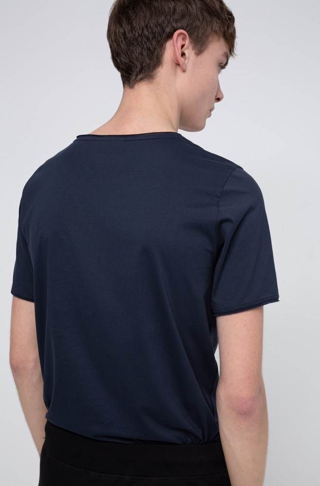 Hugo Boss Regular-fit T-shirt Mørke Blå | fFpuHMcH