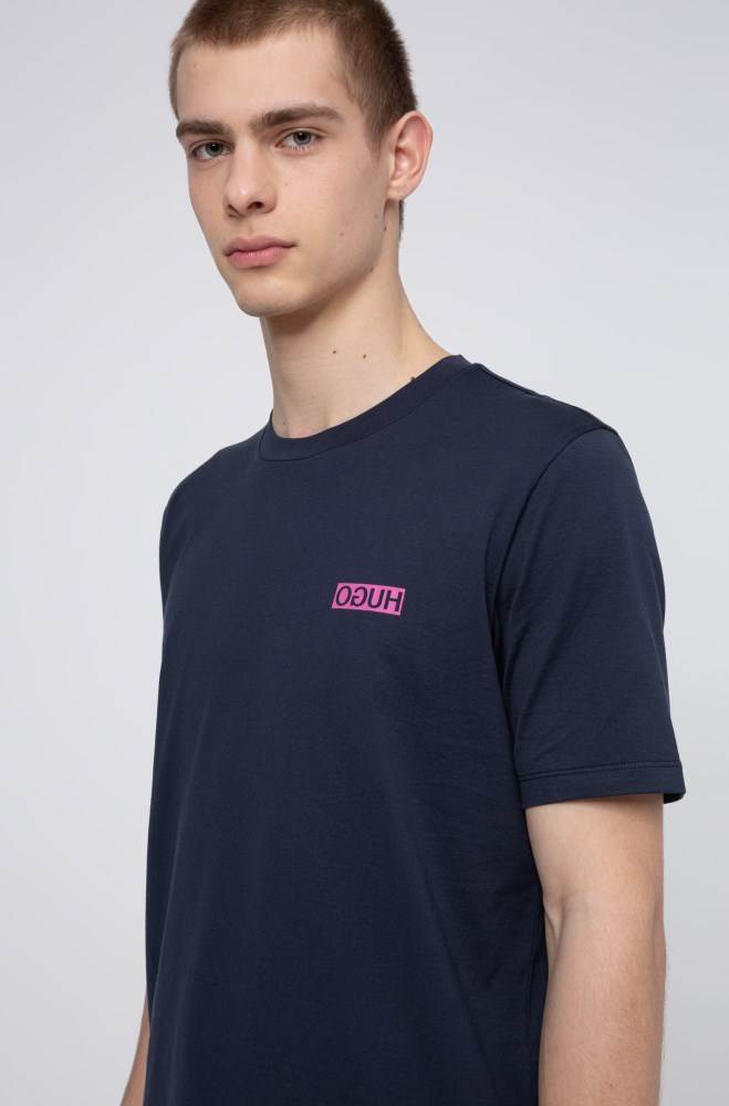 Hugo Boss Regular-fit T-shirt Mørke Blå | yIJTMWsn