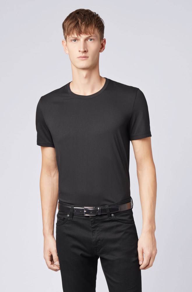 Hugo Boss Regular-fit T-shirt Svarte | HYagNSk3