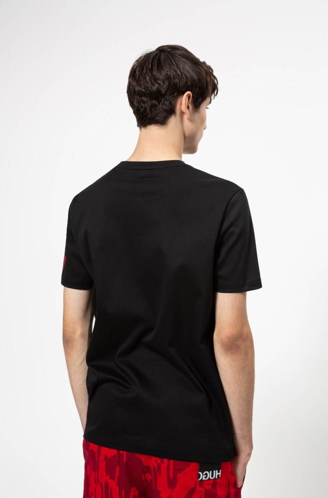 Hugo Boss Regular-fit T-shirt Svarte | rspKmejA