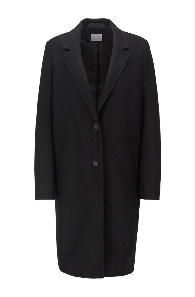 Hugo Boss Regular-fit blazer-style coat Svarte | f8qsLTvh