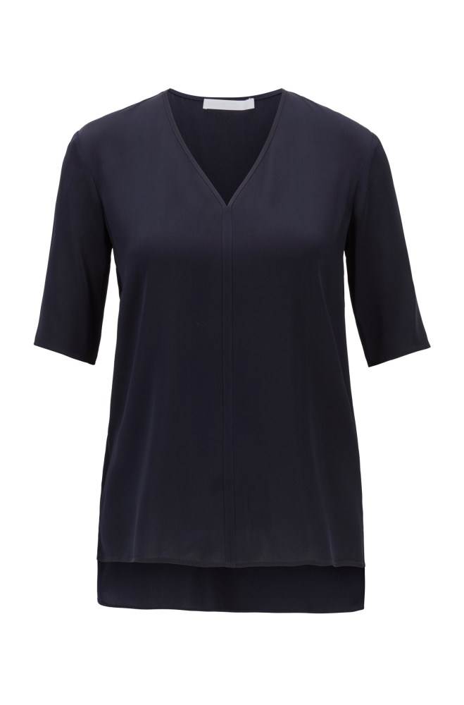 Hugo Boss Regular-fit blouse Mørke Blå | r0wKZkXi