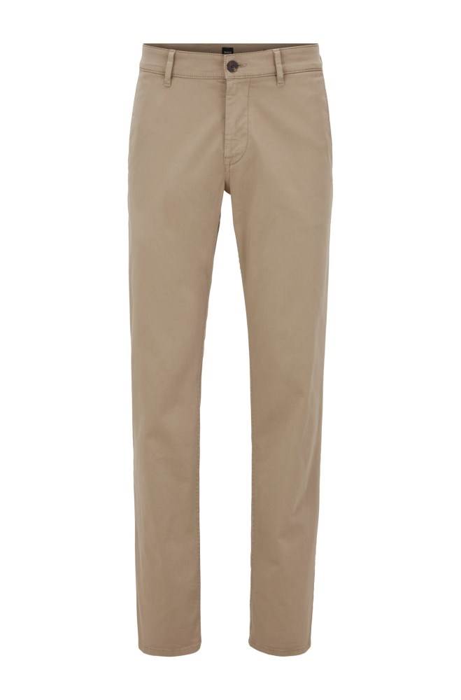 Hugo Boss Regular-fit casual chinos Beige | LqWsCx4i