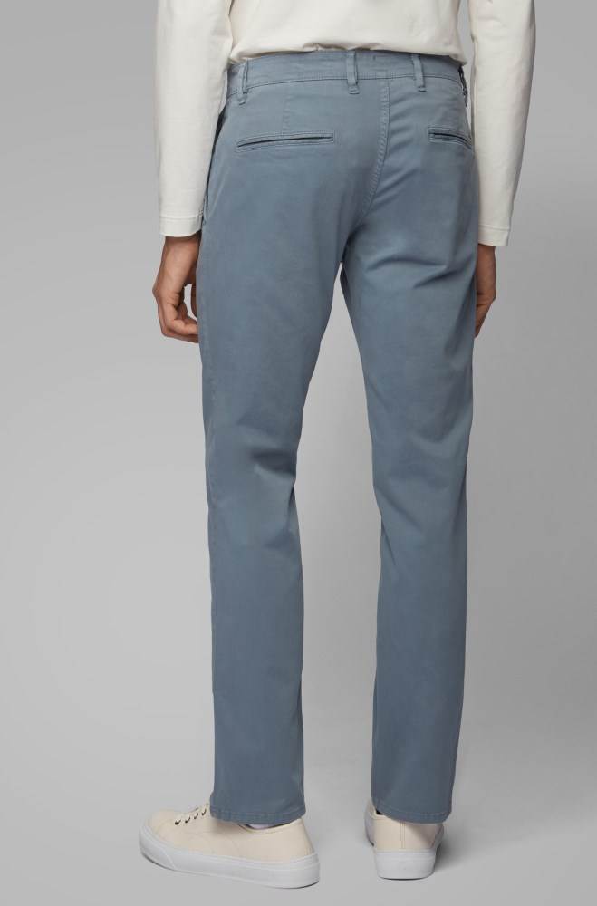 Hugo Boss Regular-fit casual chinos Blå | EGDrDAZQ