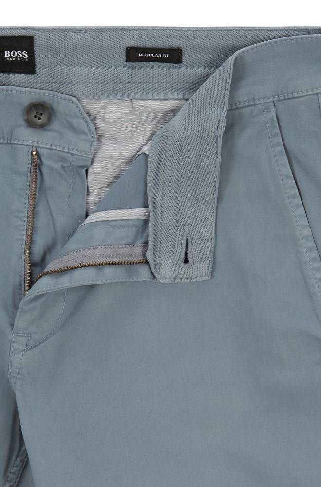 Hugo Boss Regular-fit casual chinos Blå | EGDrDAZQ