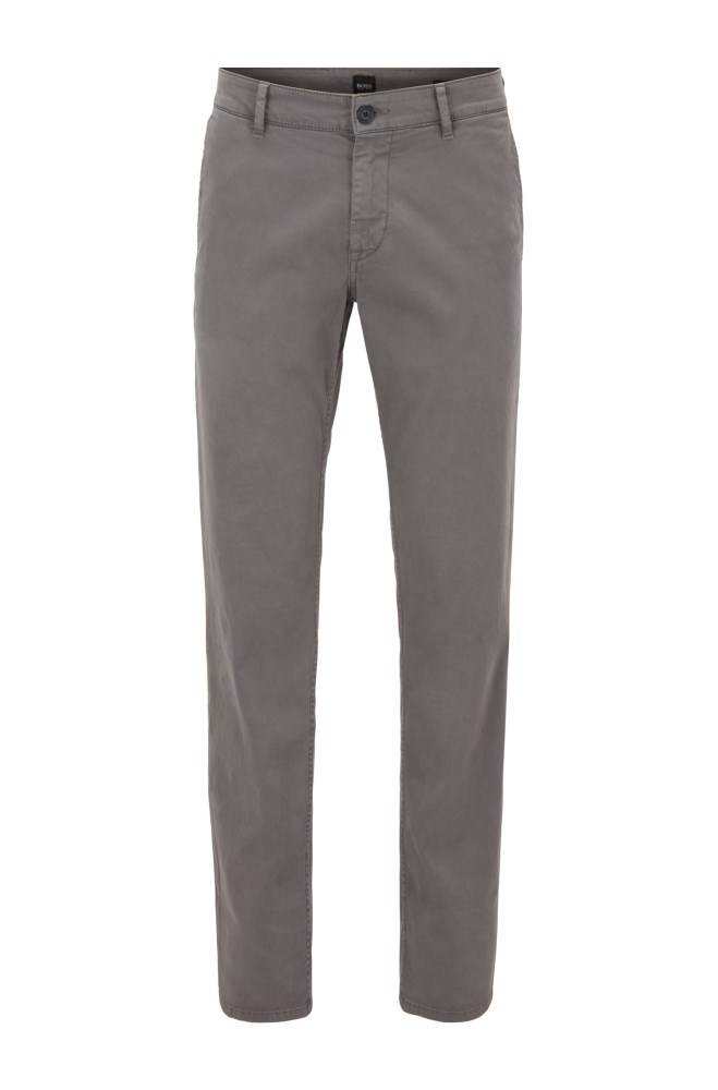 Hugo Boss Regular-fit casual chinos Grå | T0FYbI9T