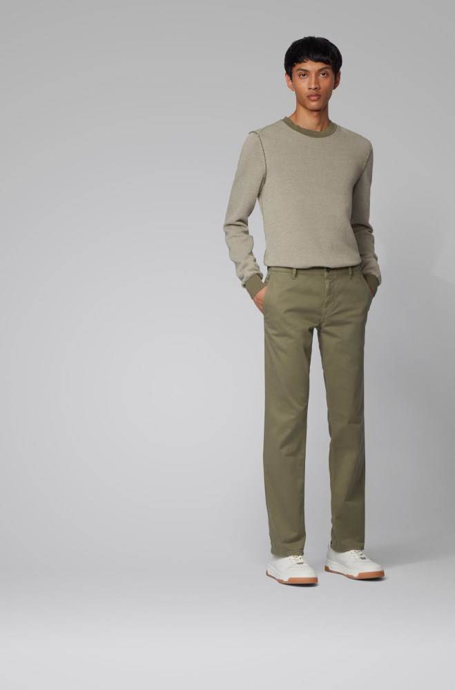 Hugo Boss Regular-fit casual chinos Grønn | cR25QebG