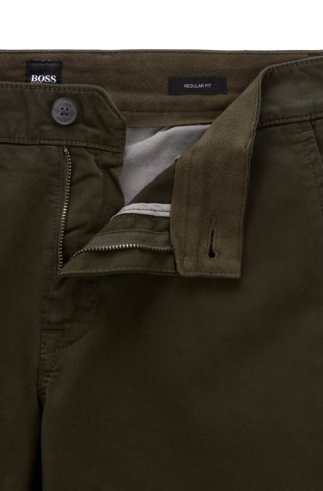 Hugo Boss Regular-fit casual chinos Grønn | cuUCoeaq