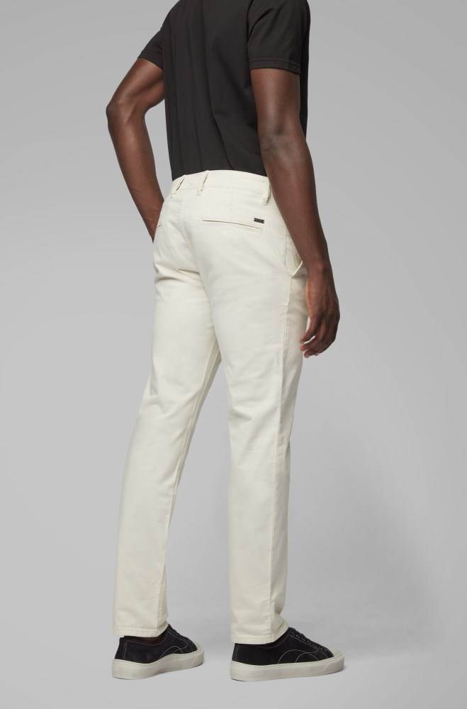 Hugo Boss Regular-fit casual chinos Lyse Beige | GoOB01bz