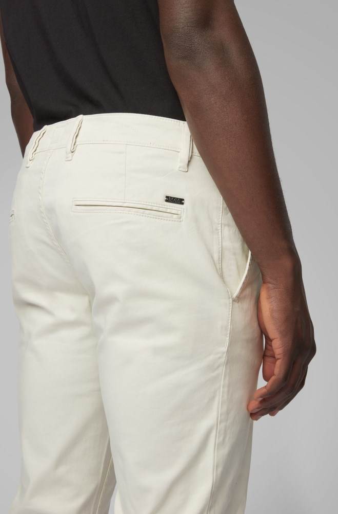 Hugo Boss Regular-fit casual chinos Lyse Beige | GoOB01bz