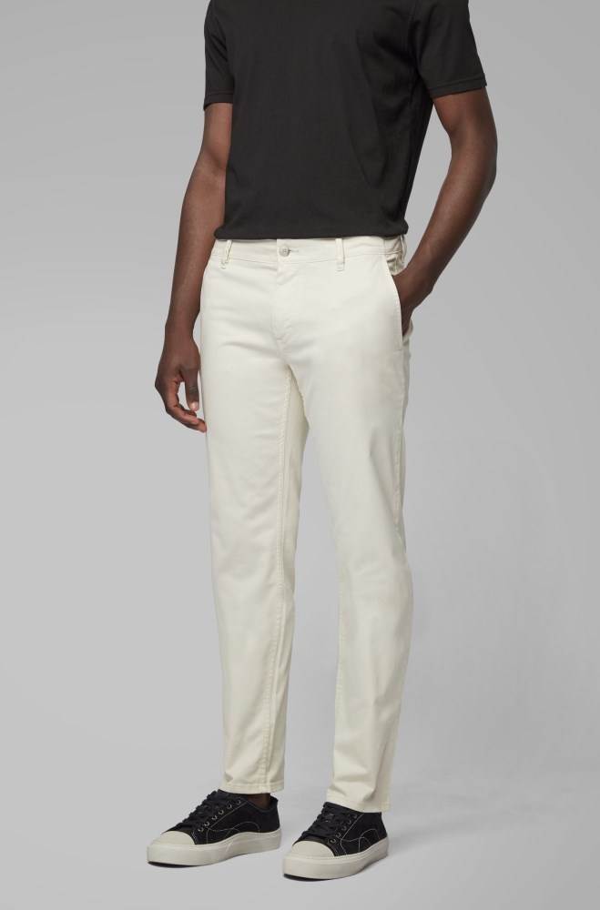 Hugo Boss Regular-fit casual chinos Lyse Beige | GoOB01bz