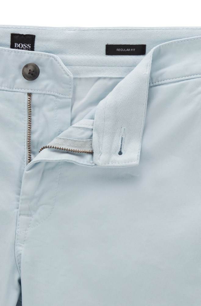 Hugo Boss Regular-fit casual chinos Lyse Blå | TWjoIGSr