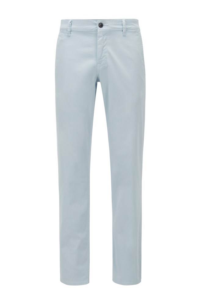 Hugo Boss Regular-fit casual chinos Lyse Blå | TWjoIGSr