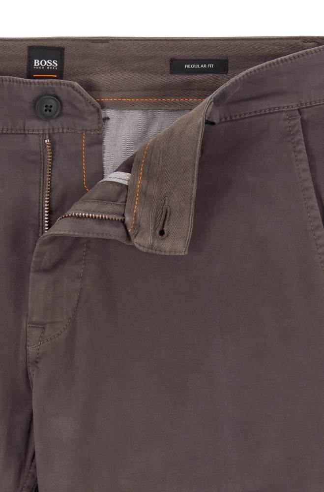 Hugo Boss Regular-fit casual chinos Mørke Grå | J34Ed3ky