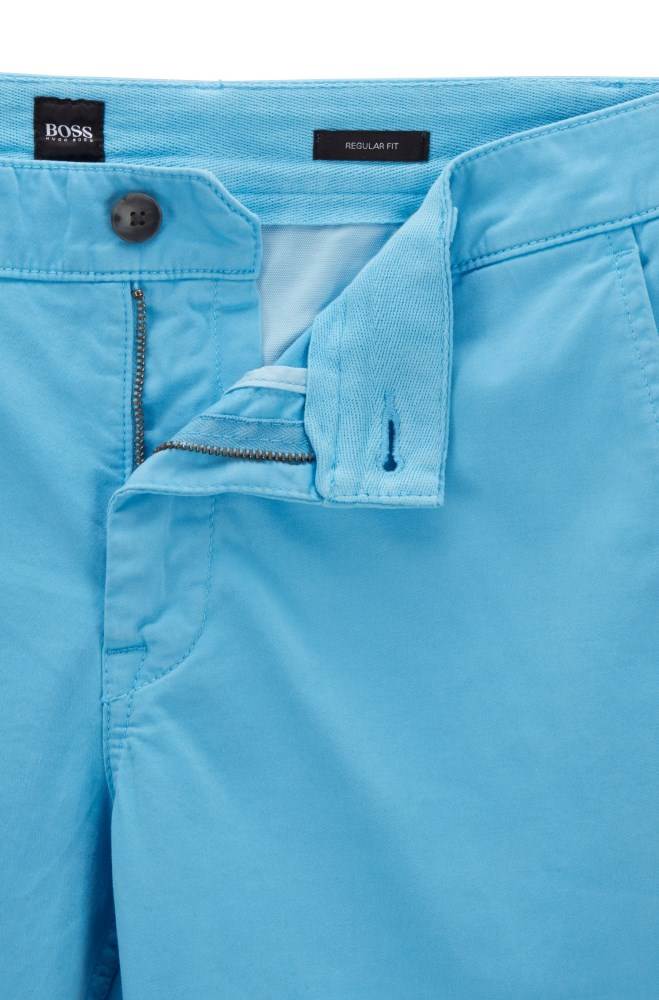 Hugo Boss Regular-fit casual chinos Turkis | aqRfKXCS