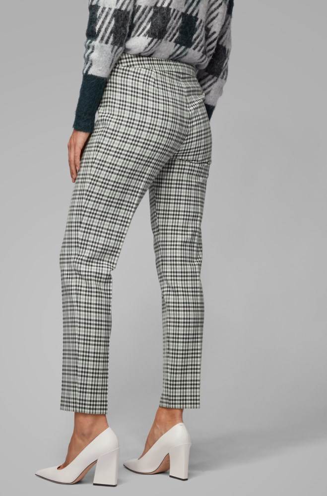 Hugo Boss Regular-fit checked trousers Patterned | uvY4Ng9R