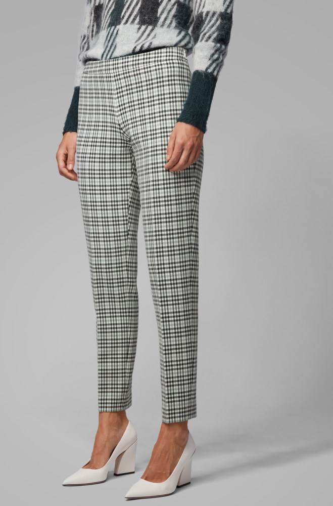 Hugo Boss Regular-fit checked trousers Patterned | uvY4Ng9R